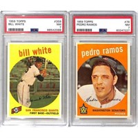 (2) Psa Graded 1959 Topps Baseball With Rc