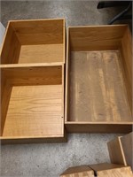 Wooden boxes assorted sizes. 7 total