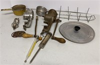 Vtg Climax Meat Grinders, Candy Thermometers