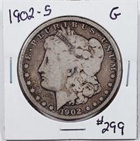 1902-S  Morgan Dollar   G