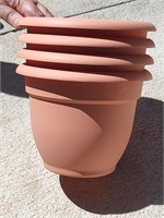 Four Sun Baked 8" Planters "Ariana"