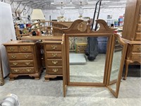 3 piece Oak  Keller Bed set