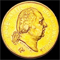 1824 French Gold 20 Francs CLOSELY UNC