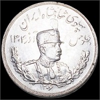 1927 Iran Silver 5000 Dinars UNCIRCULATED