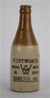 WENTWORTH HAMILTON ONT. GINGER BEER BOTTLE