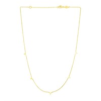 14k Gold Necklace With Triangles