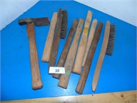 Wood Shingle Hatchet, wire brushes & handles