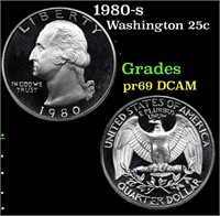 Proof 1980-s Washington Quarter 25c Grades GEM++ P