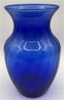 VTG 8in Indiana Glass Cobalt Blue Vase