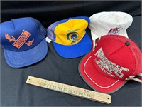 4 vintage hats