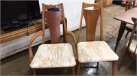 PAIR OF MID-CENTURY MODERN UPHOLTERED DINING CHAIR