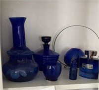 7 pc cobalt blue items