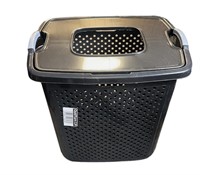 Hard Plastic Large Black Laundry Basket