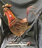 Metal Art Rooster Fan, Works