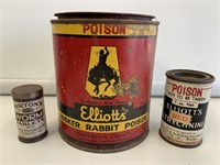 Group of 3 Agricultural type tins inc. Elliots &