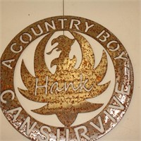 A Country Boy Cut Steel Sign