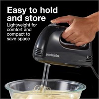 Proctor Silex 5-Speed Electric Hand Mixer: Black