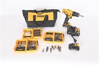 DeWalt Drill, Drill Bits, Bag, Battery & Charger