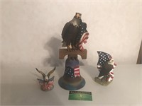 3 Eagle Statues