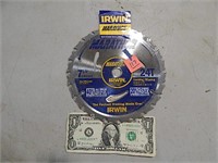 Irwin 7-1/4" Saw Blade 24T Framing/ Ripping NEW