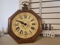 Wood Clock  No Glass on Front