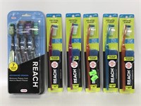 New sealed Reach toothbrushes
