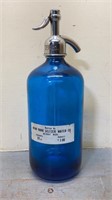 Antique Blue Glass NY Seltzer Water Bottle