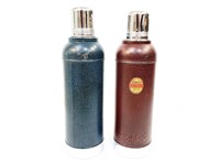 Two 2 Quart Vintage Thermos Bottles