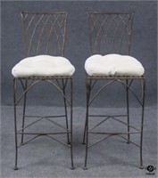Pair Of Metal Bar Chairs