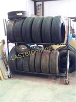 Tire Rack with Tires