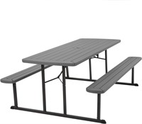 COSCO 6 ft. Folding Picnic Table  Dark Gray