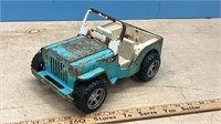 Blue Tonka Jeep with Fat Tires. 10" long.