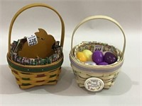 Lot of 2 Longaberger Easter Baskets
