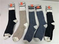 Five Pair NEW Men's Wool Socks