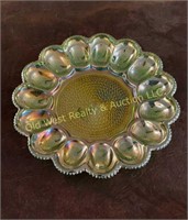 Carnival Glass Egg Plate (BS)