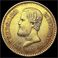 1851 Brazil .5286oz Gold 20000 Reis CLOSELY