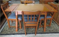 Mid-Cent Drop Leaf Table & 4 Chairs