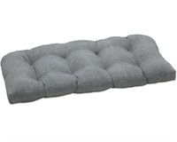 Tufted bench cushion in grey 44x18"