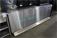 1X, S/S, 96"x 27", 4 DOOR COLD TABLE CTR-CI-96-26