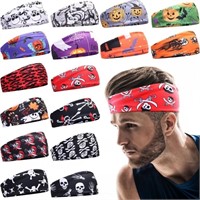 Foaincore 16 Pcs Sports Headbands for Men Sweatban