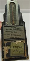 1942 MODEL BAKERIES CALENDER THERM. NICE.