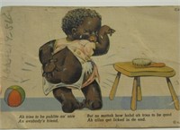 BLACK AMERICANA 1 CENT POST CARD. NICE. 1945.