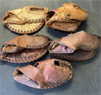 5 vintage baseball gloves
