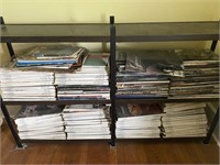 Large lot of magazines- shelf included
