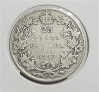 Canada 1919 25c Silver George