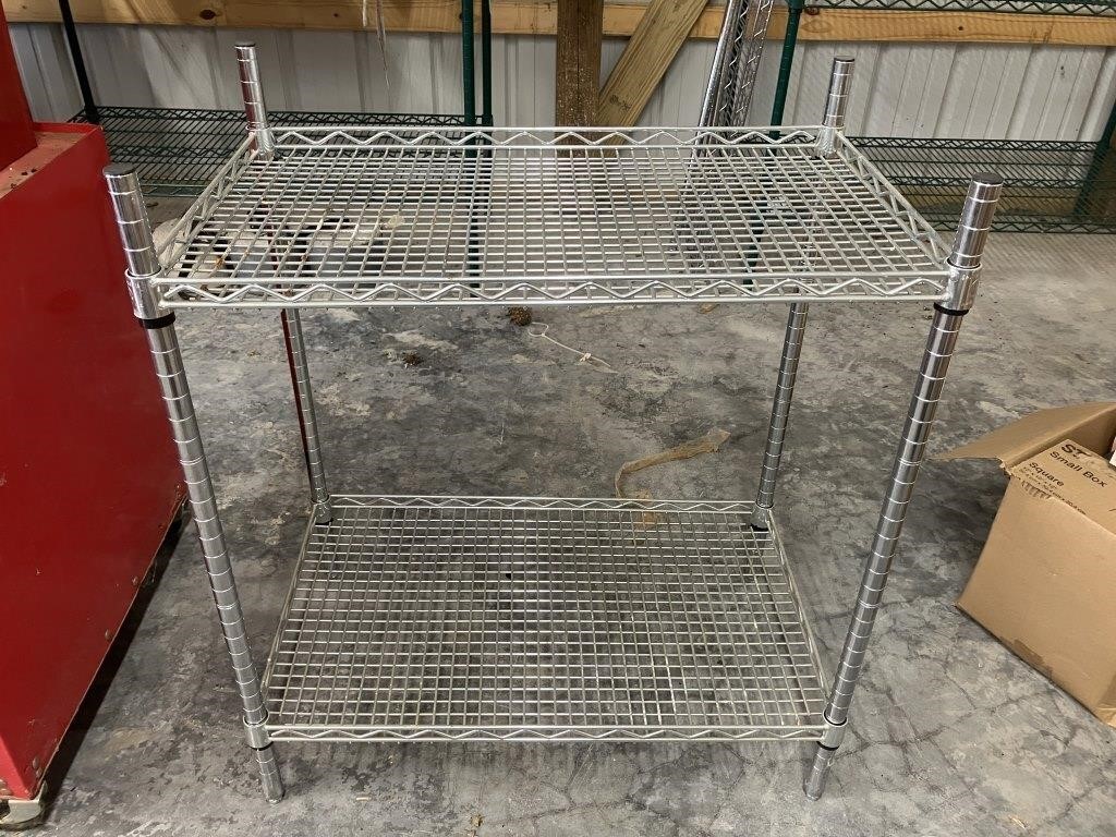 Silver Heavy Wire Shelf Unit #2
