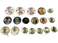 18 Early Political Buttons Congress, Senate +