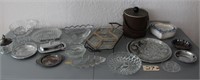 Serving dishes, trays, ice bucket, bowls