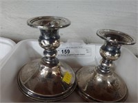 (2) Sterling Weighted Candle Holders