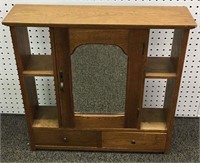 Oak Shelf With Mirrored Door